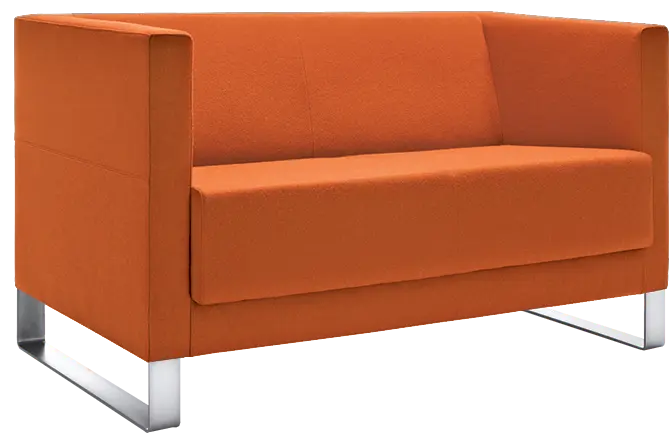 VELA - 2V, křeslo, koženka SL 24 - koženka oranžová